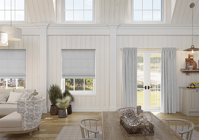 Ultra Luxe Velvet, Cloud - Roman Blind - Image 8